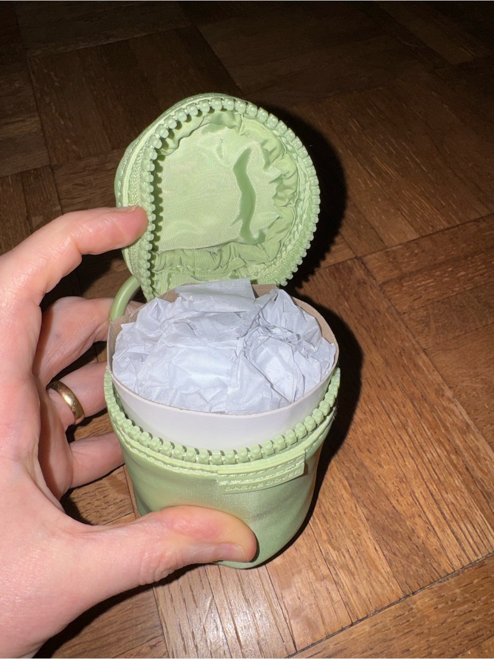 Dagne Dover Mila keychain in matcha latte green - Picture 3 of 4